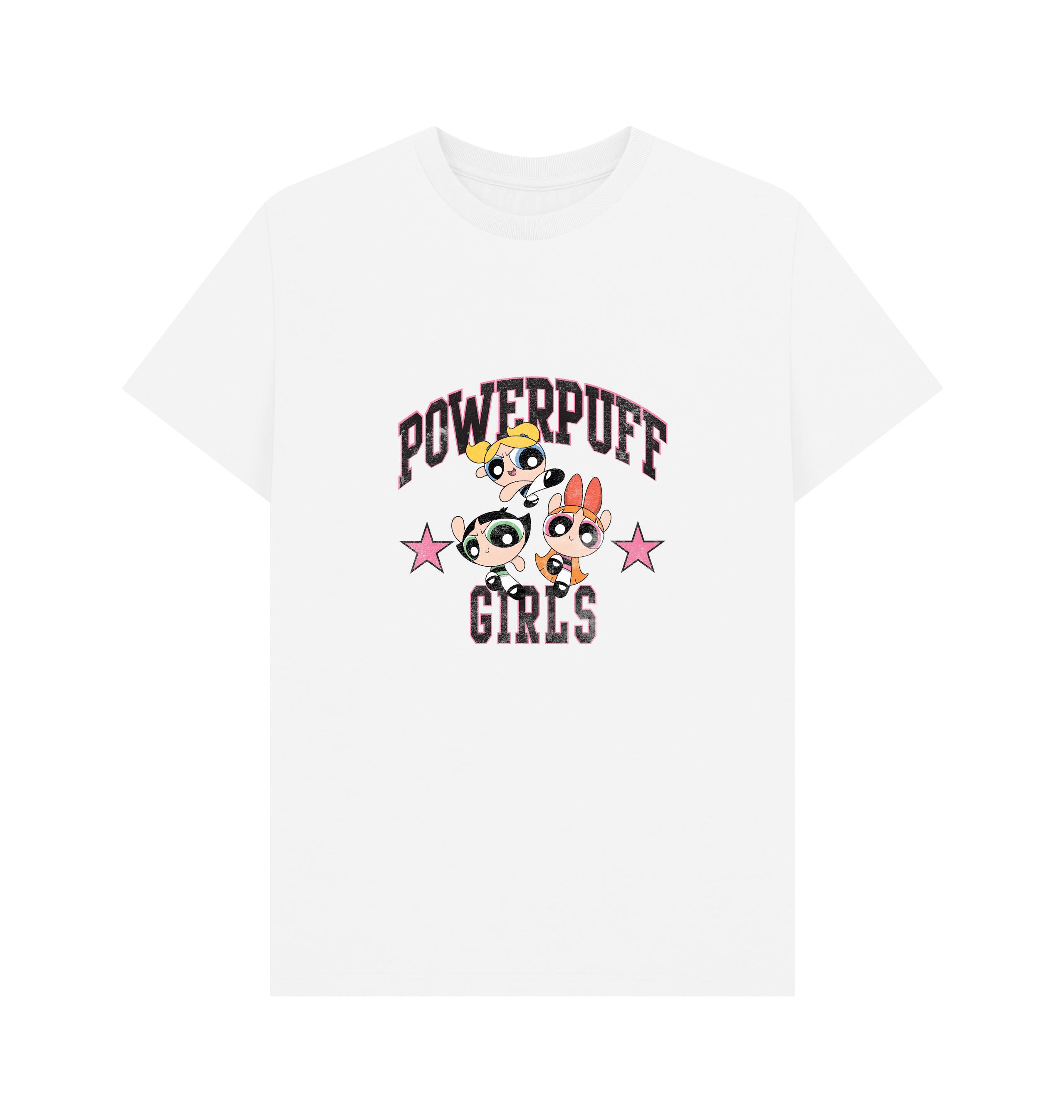 The Powerpuff Girls Script Graphic Logo White T-Shirt | Scope Online ...