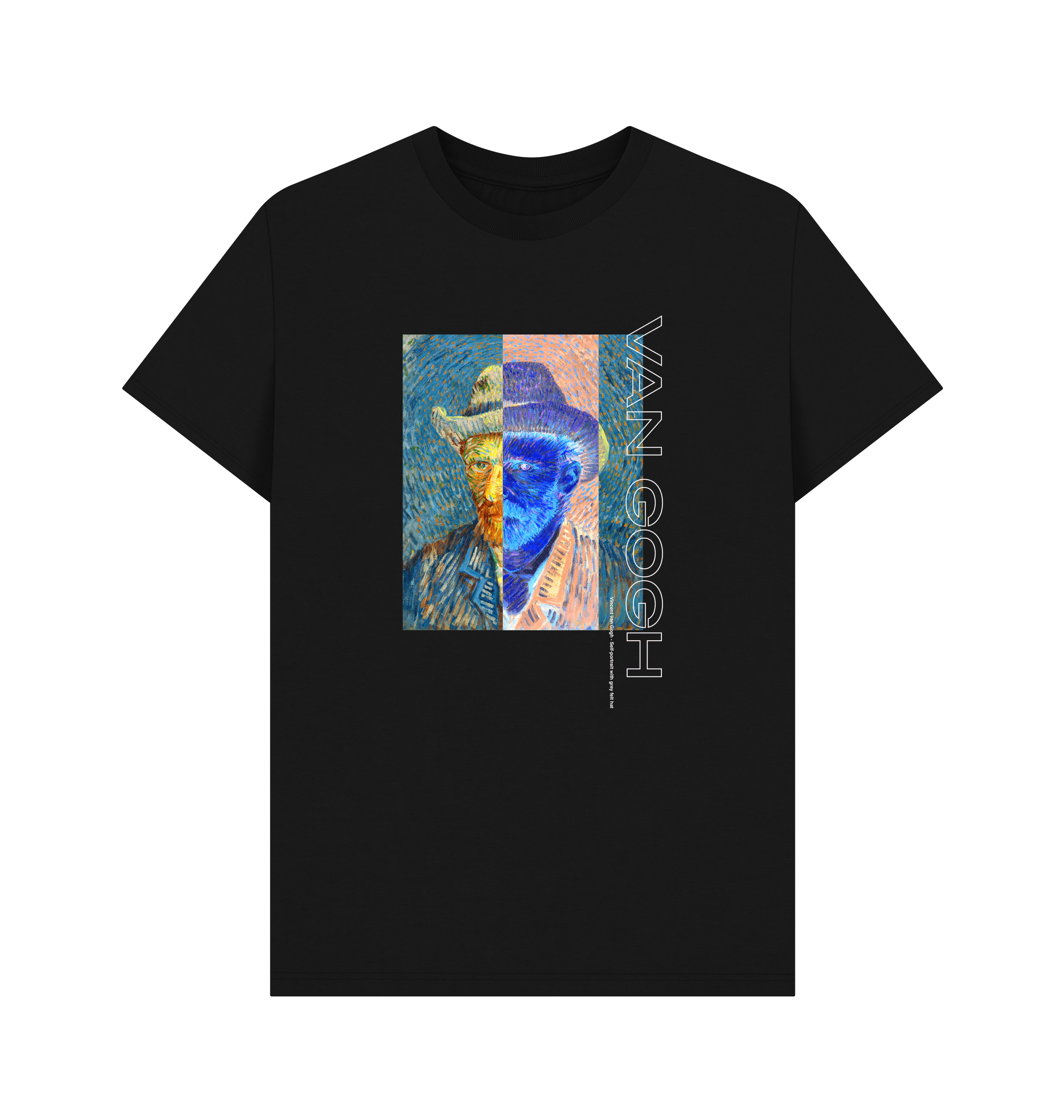 Black Printed T-shirt Front