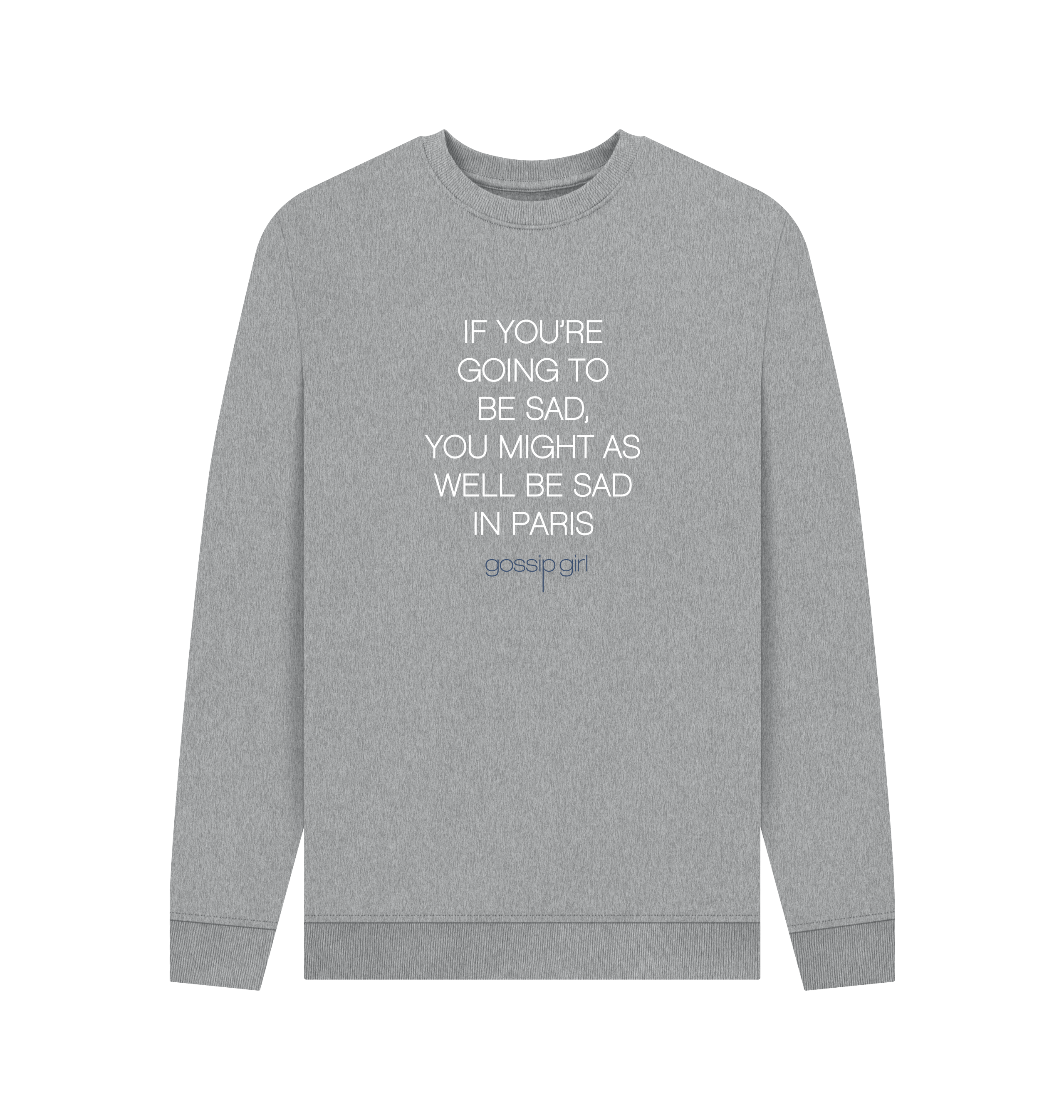 Light Heather Printed Sweater Front