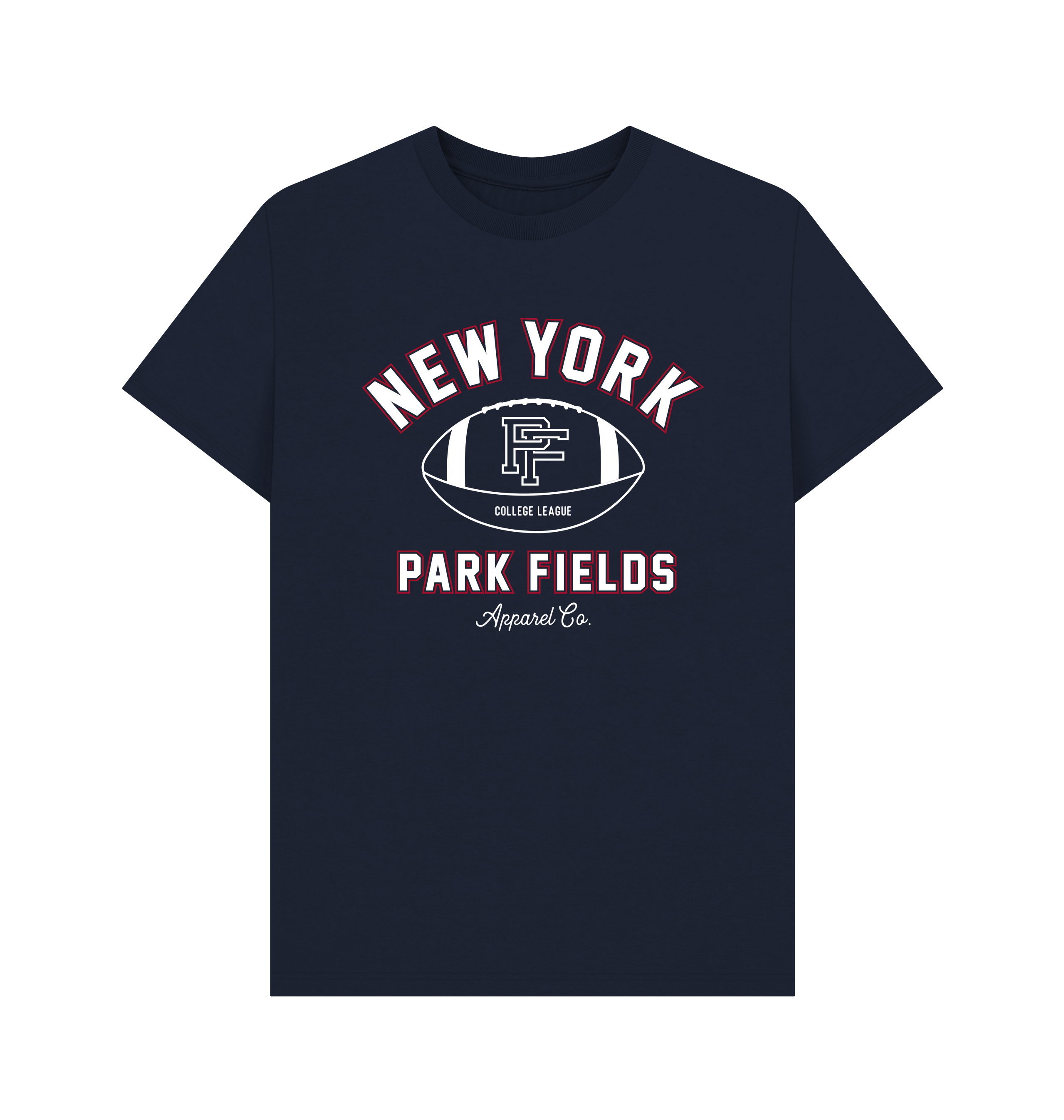 Navy Blue Printed T-shirt Front