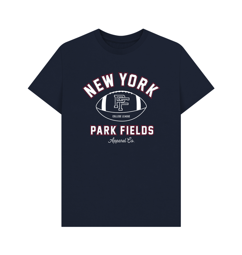Navy Blue Printed T-shirt Front