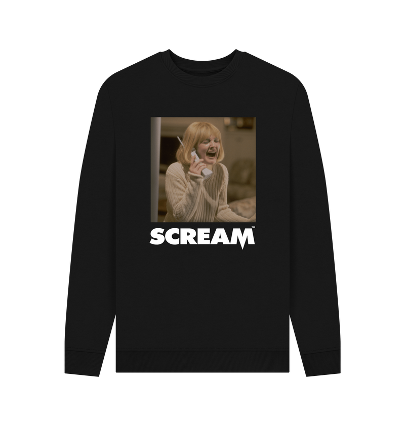 Black Printed Sweater Front