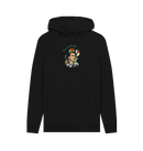 Black Printed Hoody Front
