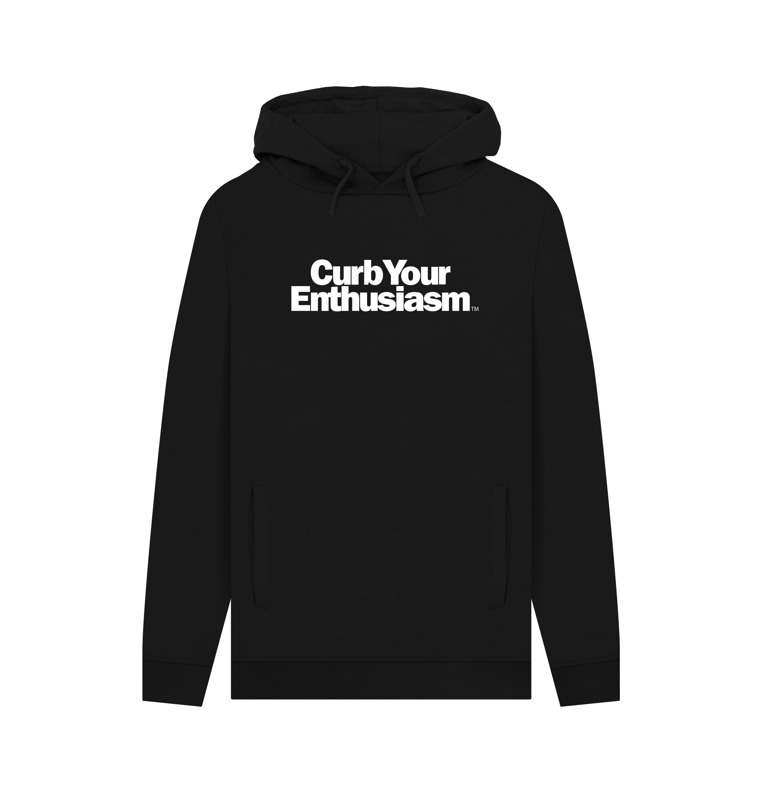 Black Printed Hoody Front