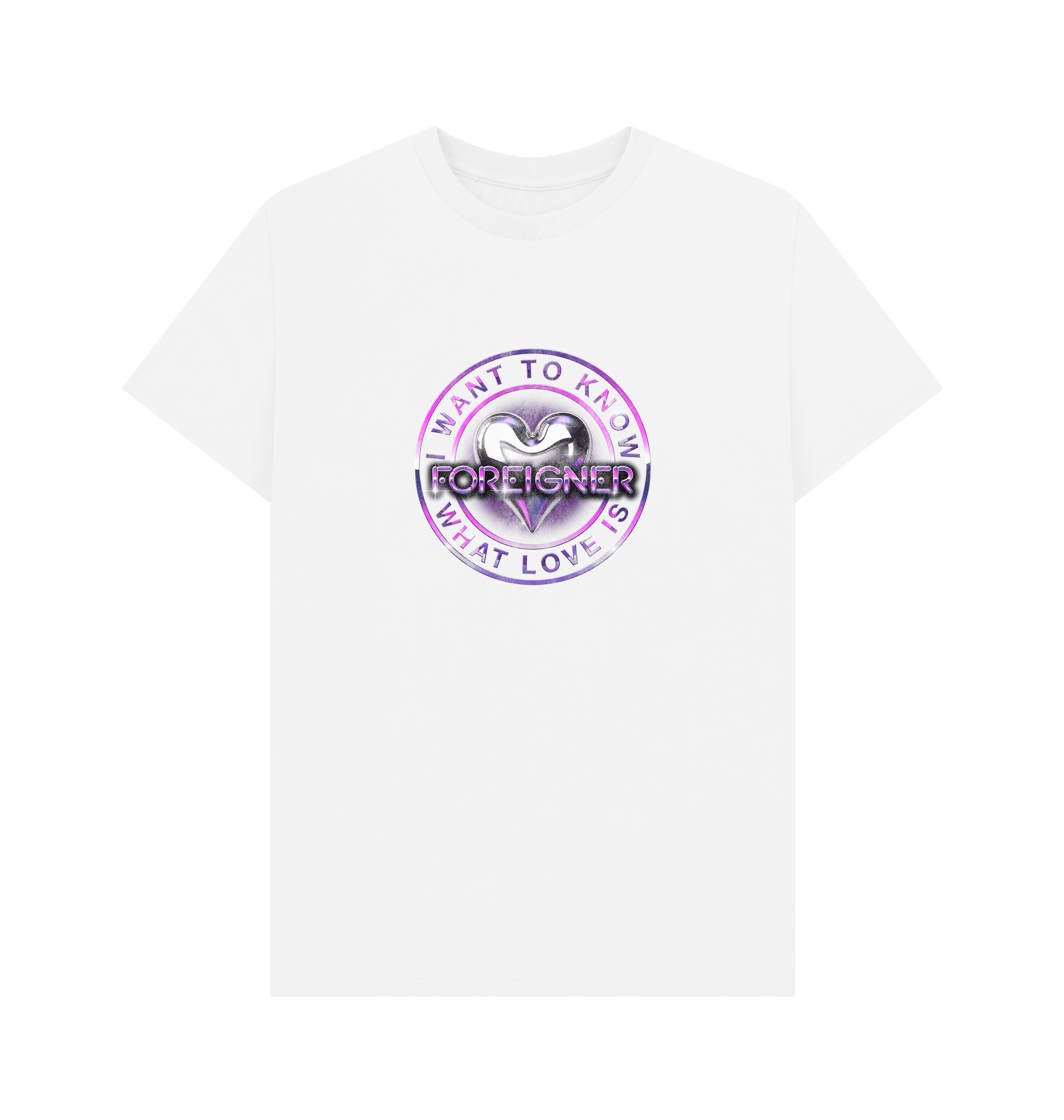 White Printed T-shirt Front