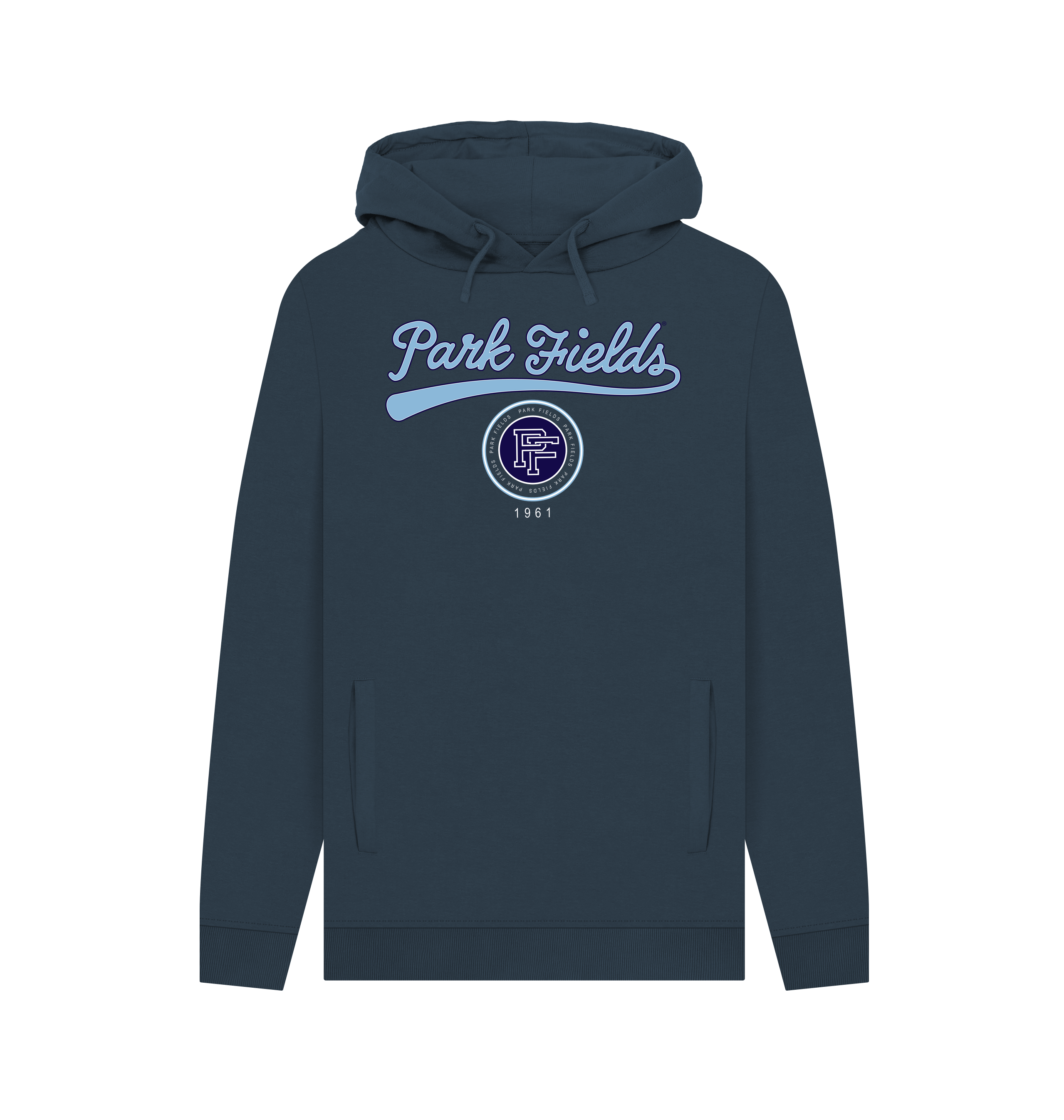 Navy Printed Hoody Front