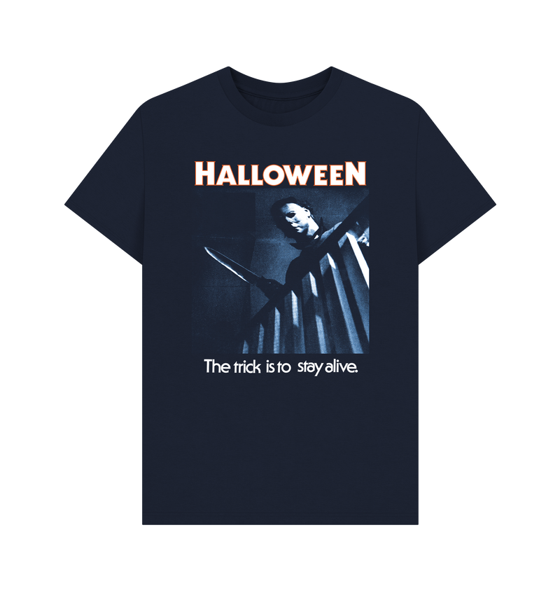 Navy Blue Printed T-shirt Front