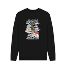 Black Printed Sweater Front