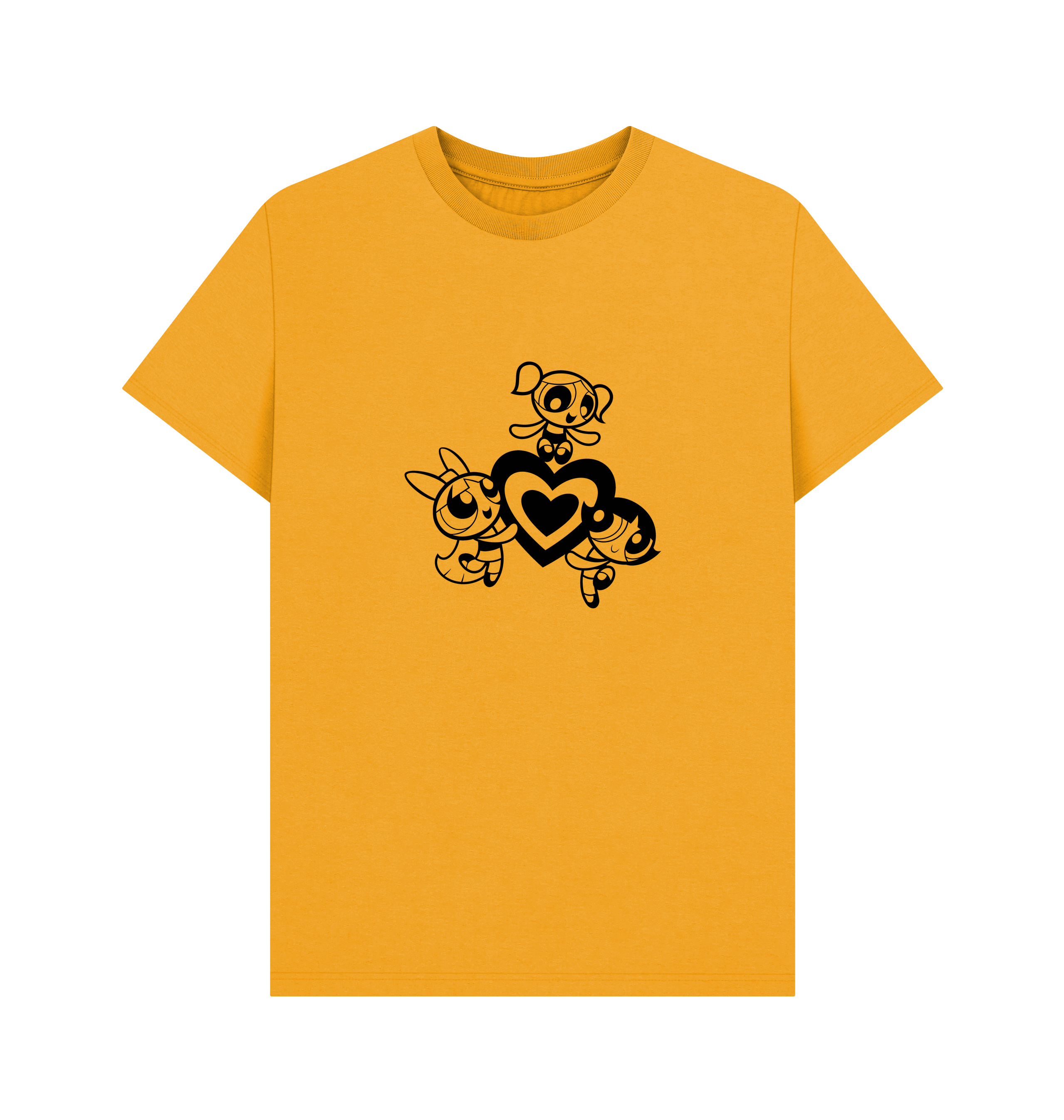 Mustard Printed T-shirt Front
