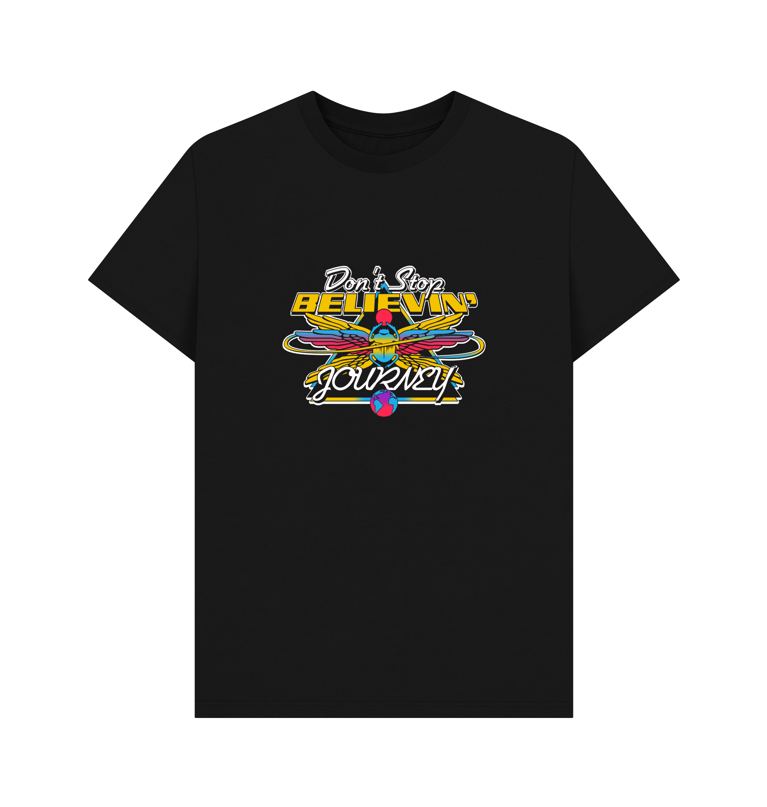 Black Printed T-shirt Front