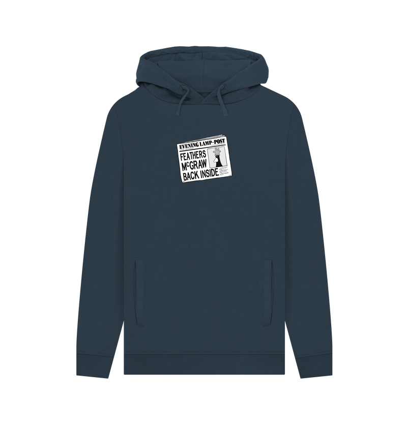 Navy Printed Hoody Front