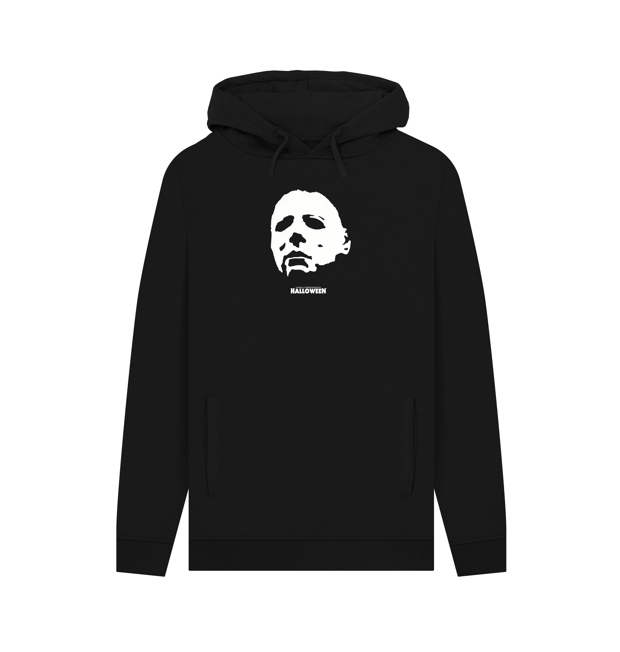 Black Printed Hoody Front