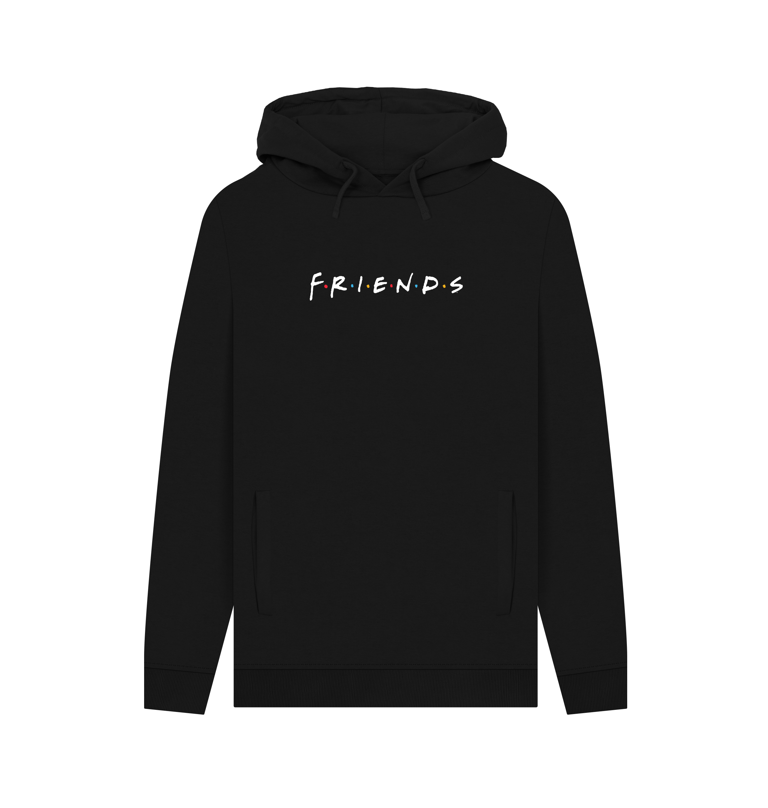 Black Printed Hoody Front