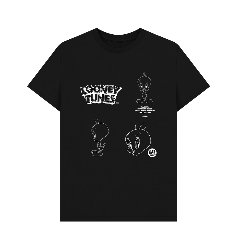 Black Printed T-shirt Front