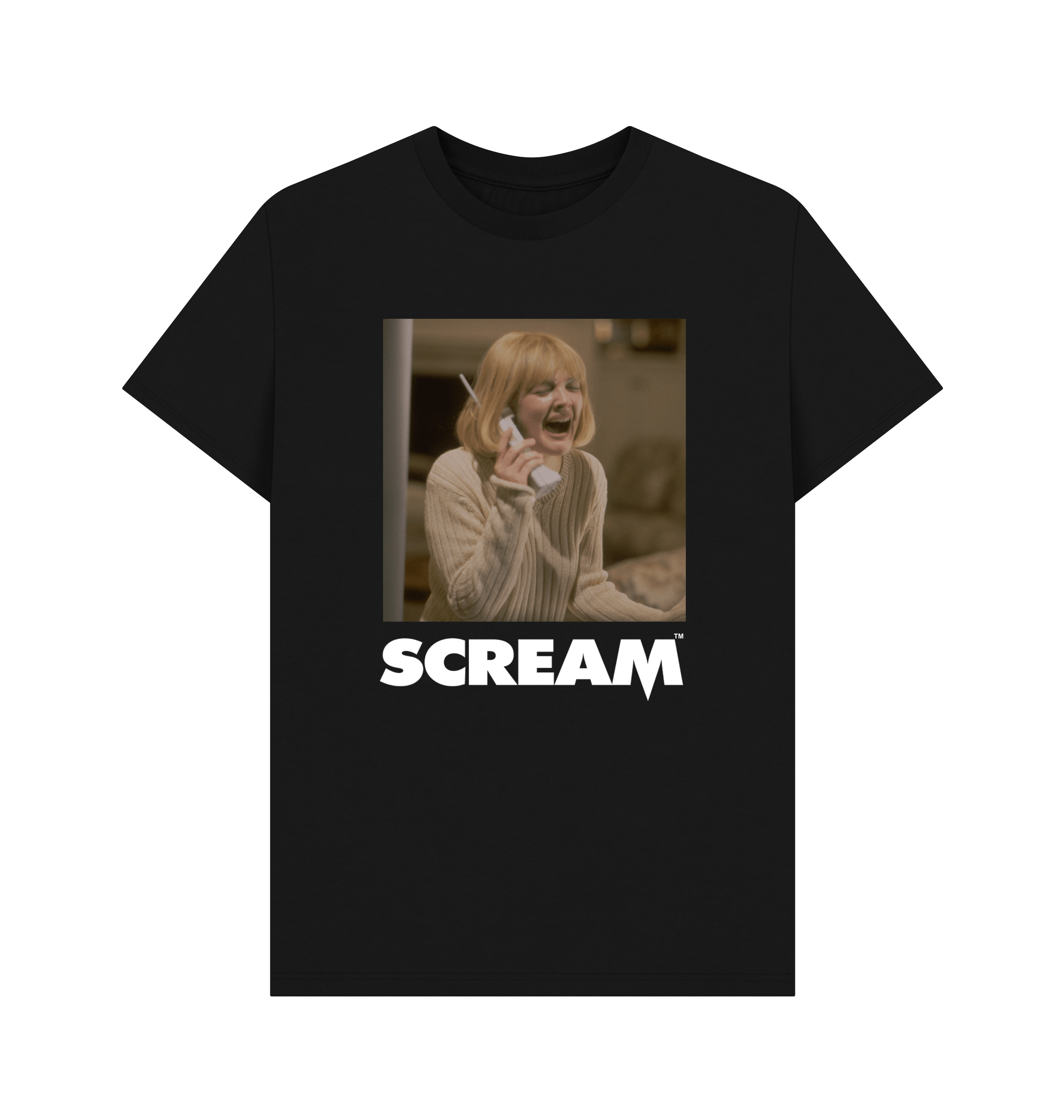 Black Printed T-shirt Front