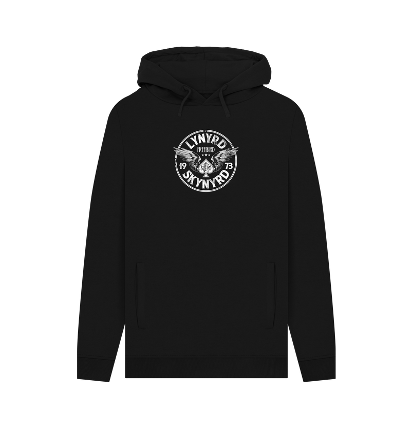 Black Printed Hoody Front