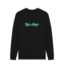 Black Printed Sweater Front