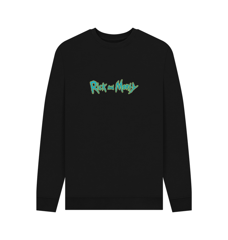 Black Printed Sweater Front