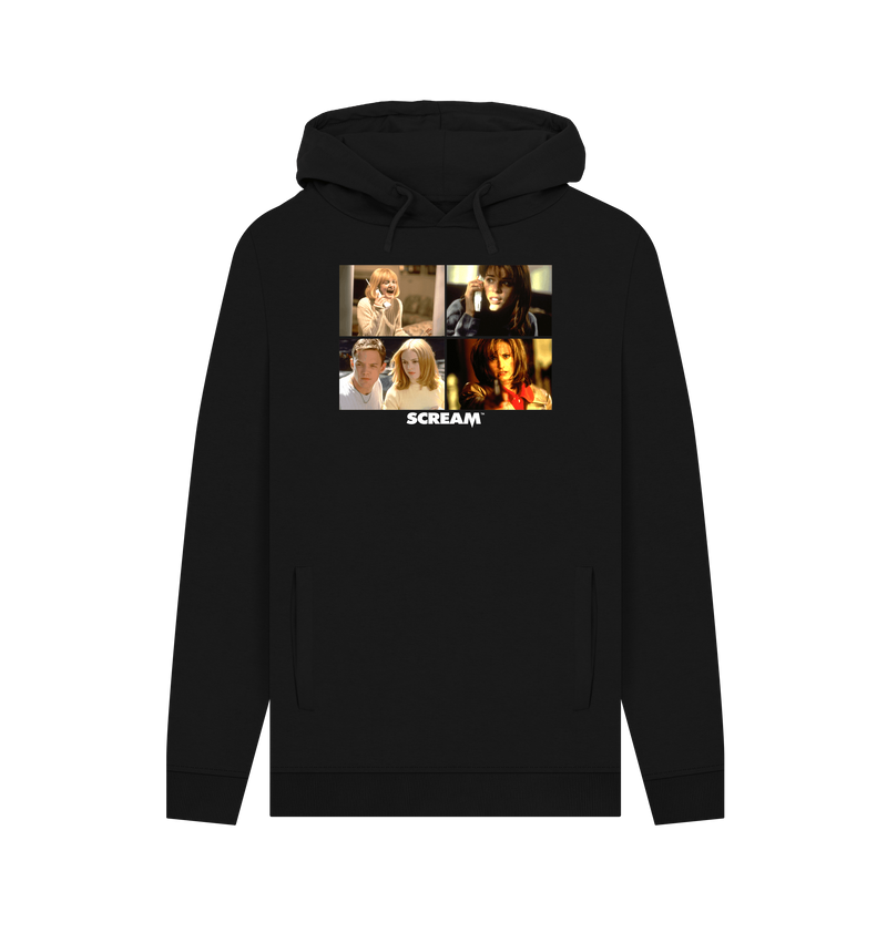 Black Printed Hoody Front