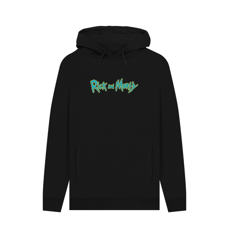 Black Printed Hoody Front