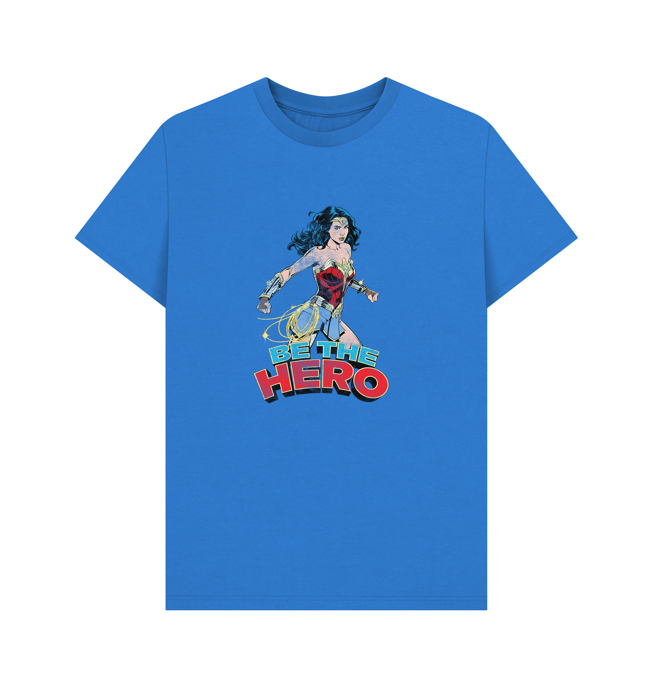Bright Blue Printed T-shirt Front