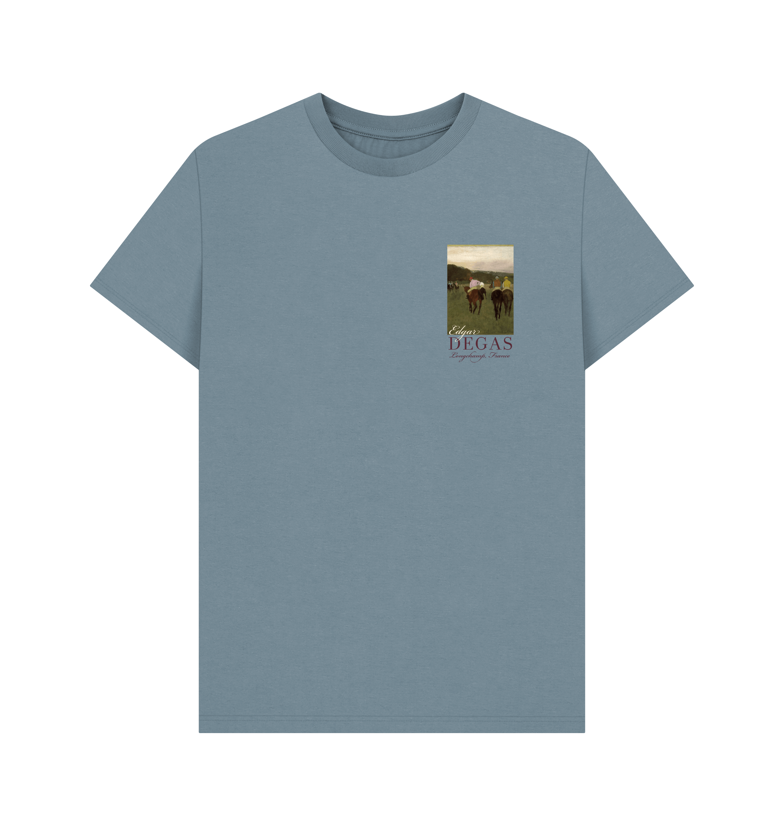 Stone Blue Printed T-shirt Front