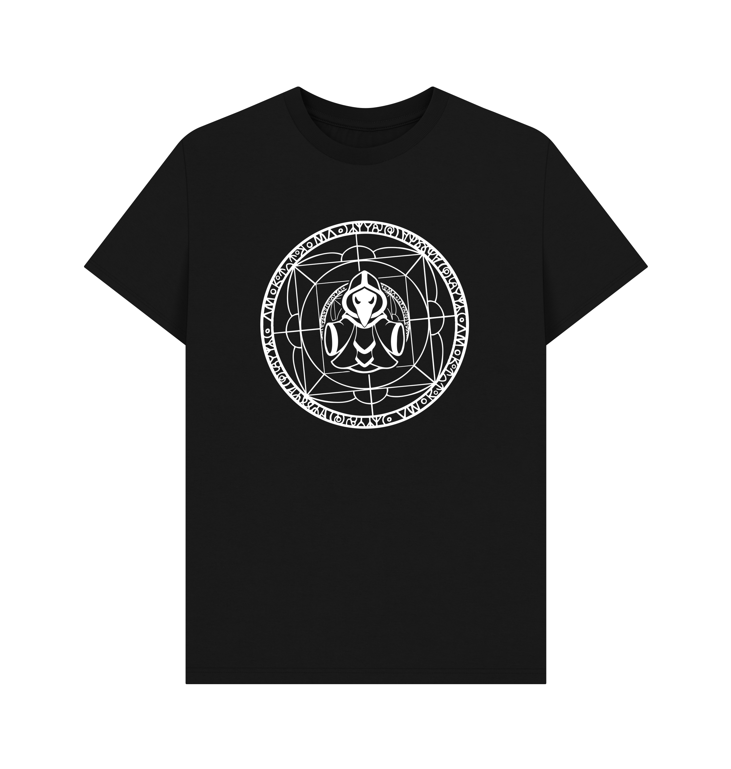 Black Printed T-shirt Front