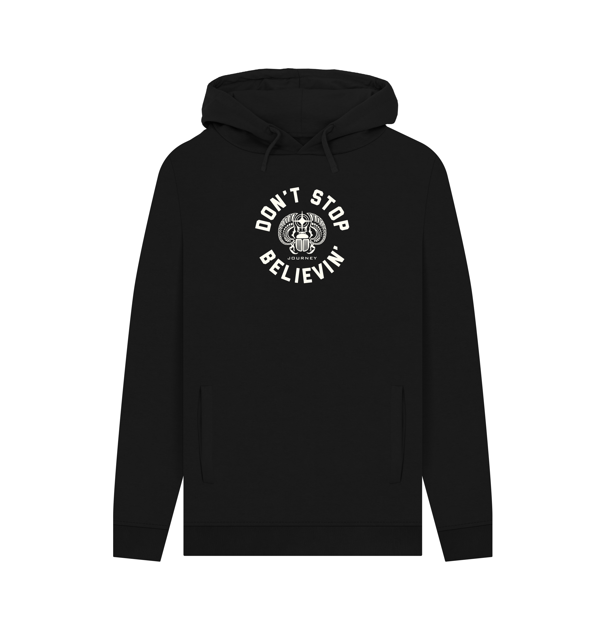 Black Printed Hoody Front