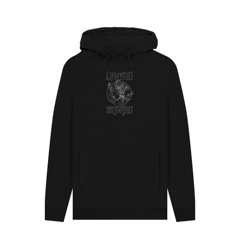 Black Printed Hoody Front