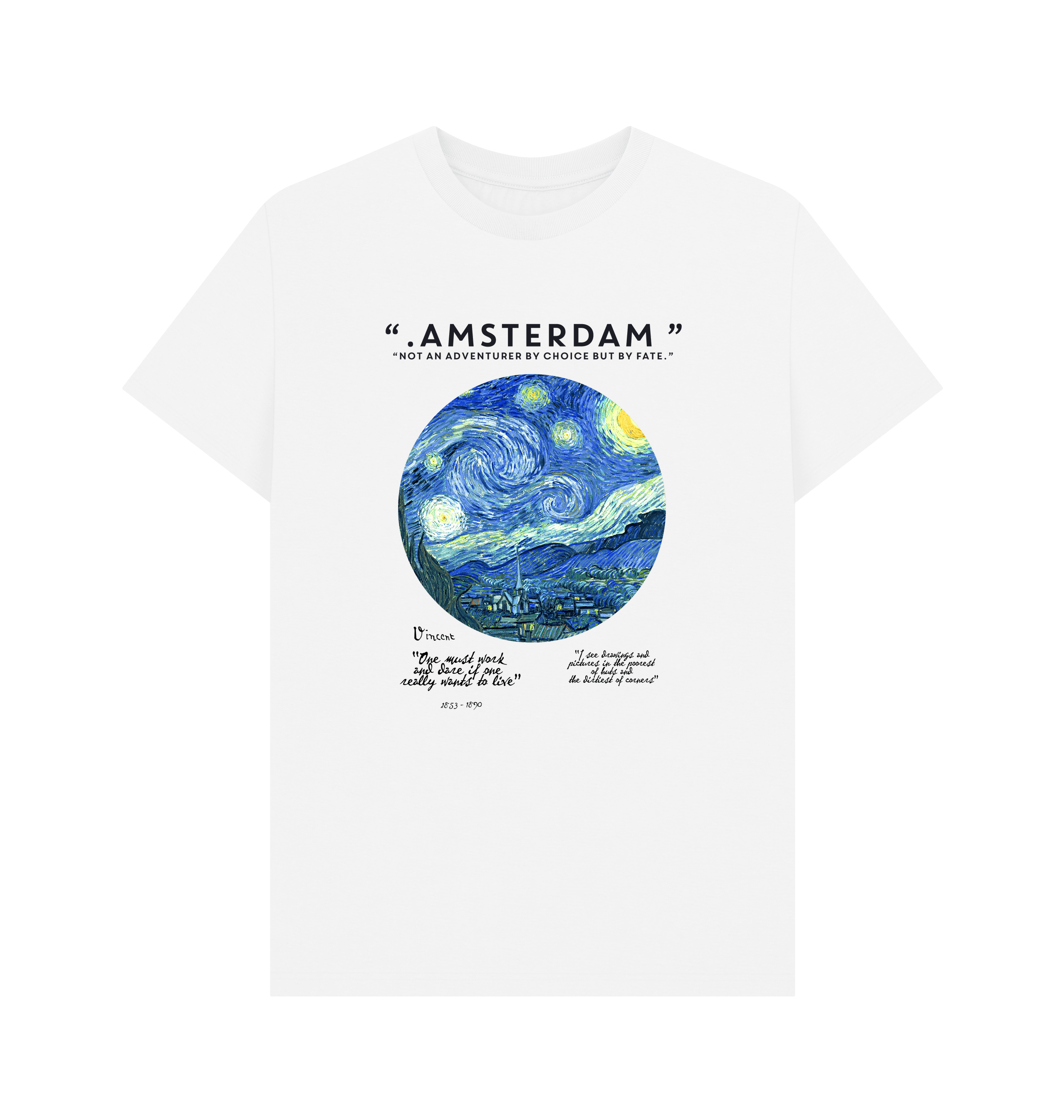 White Printed T-shirt Front
