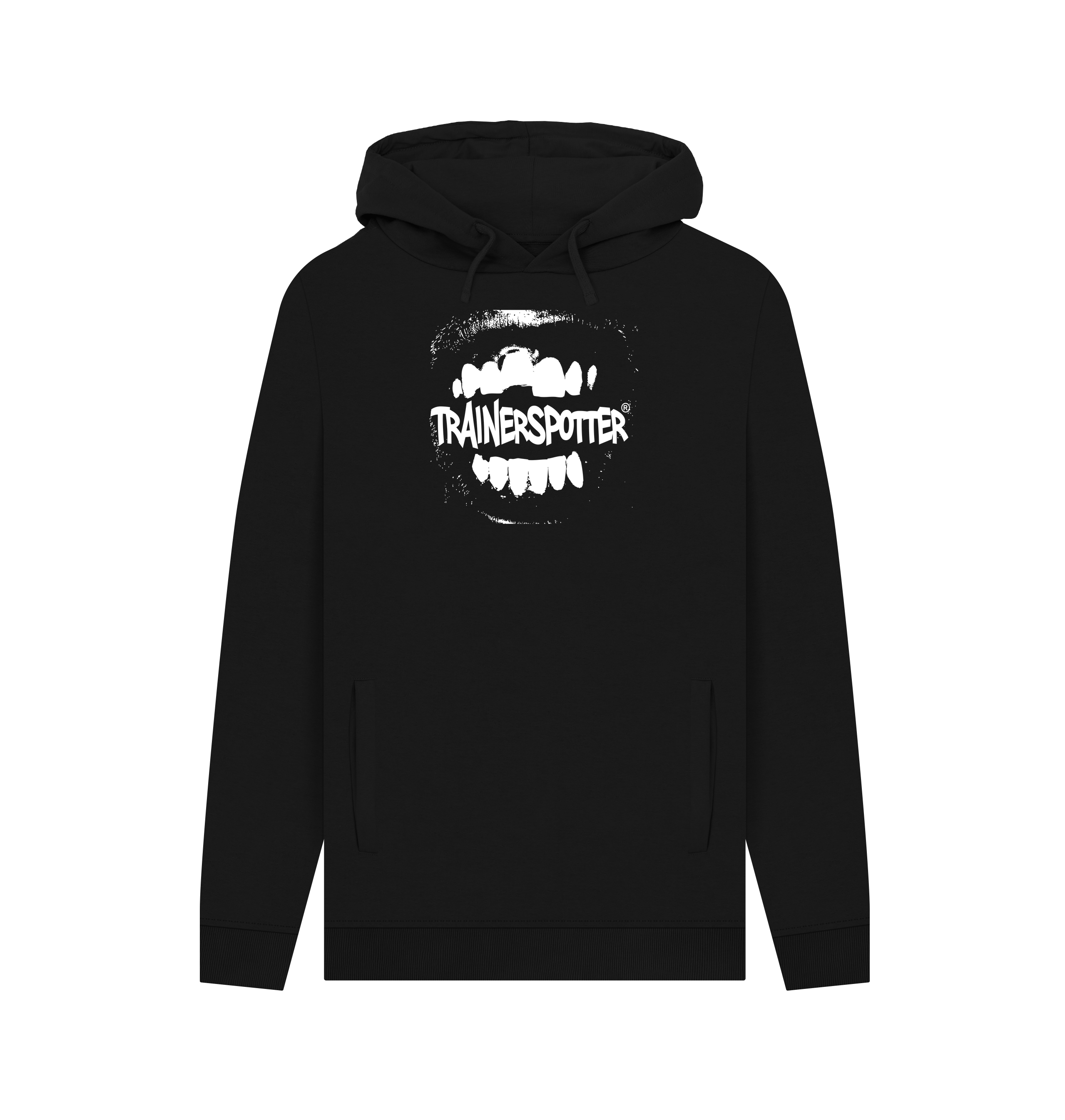 Black Printed Hoody Front