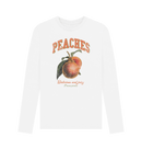 White Printed Long Sleeve T Shirt Front