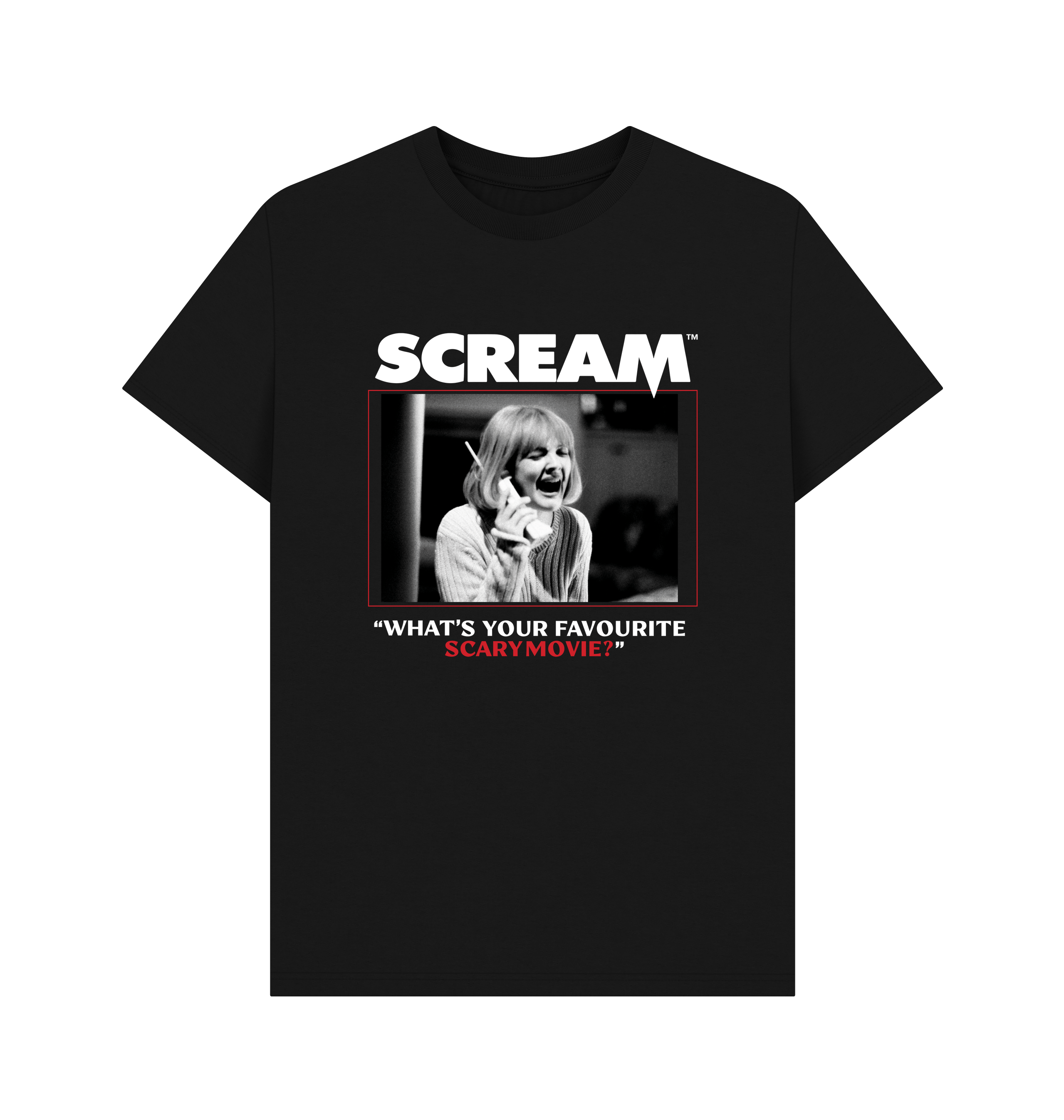 Black Printed T-shirt Front