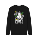 Black Printed Sweater Front