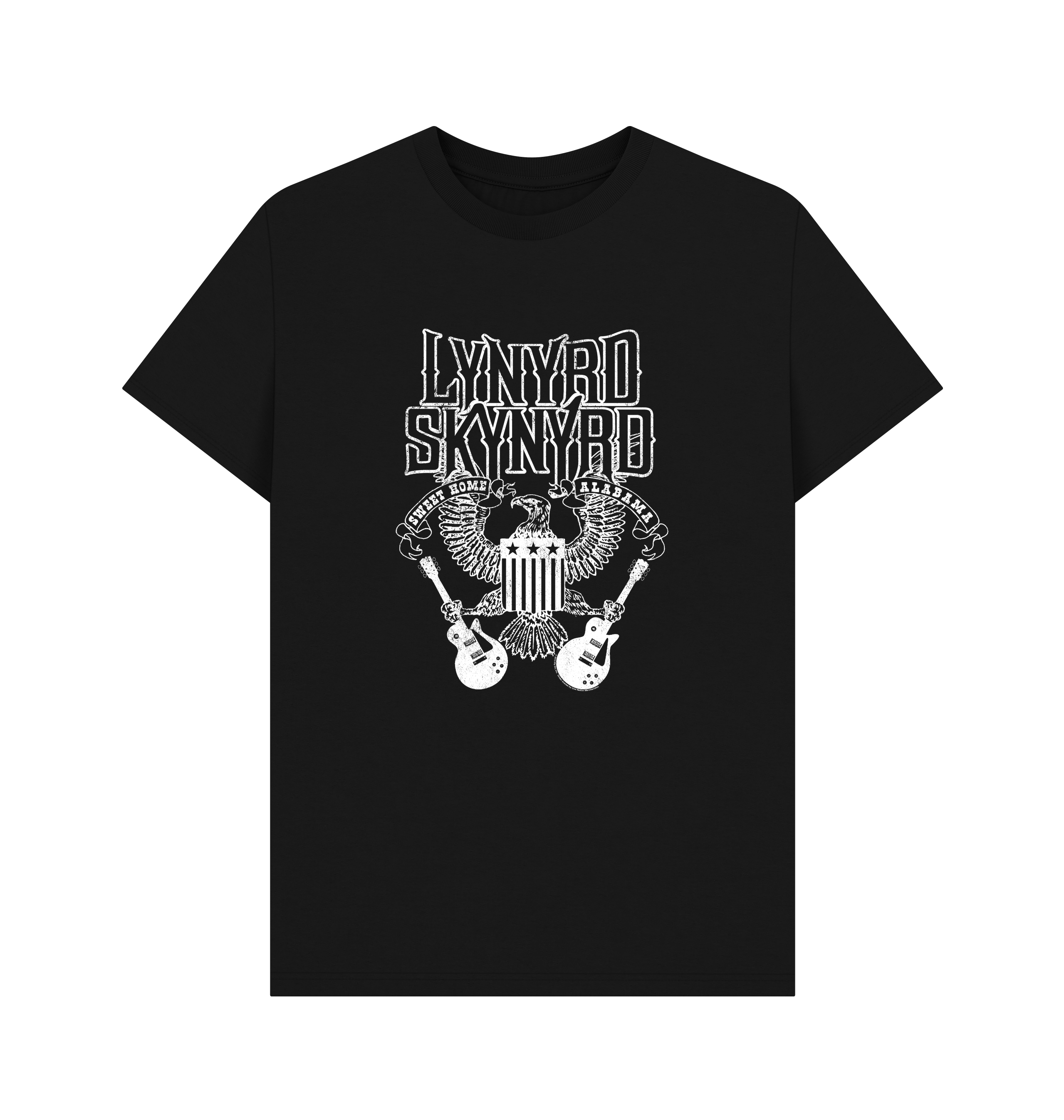 Black Printed T-shirt Front