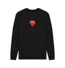 Black Printed Sweater Front