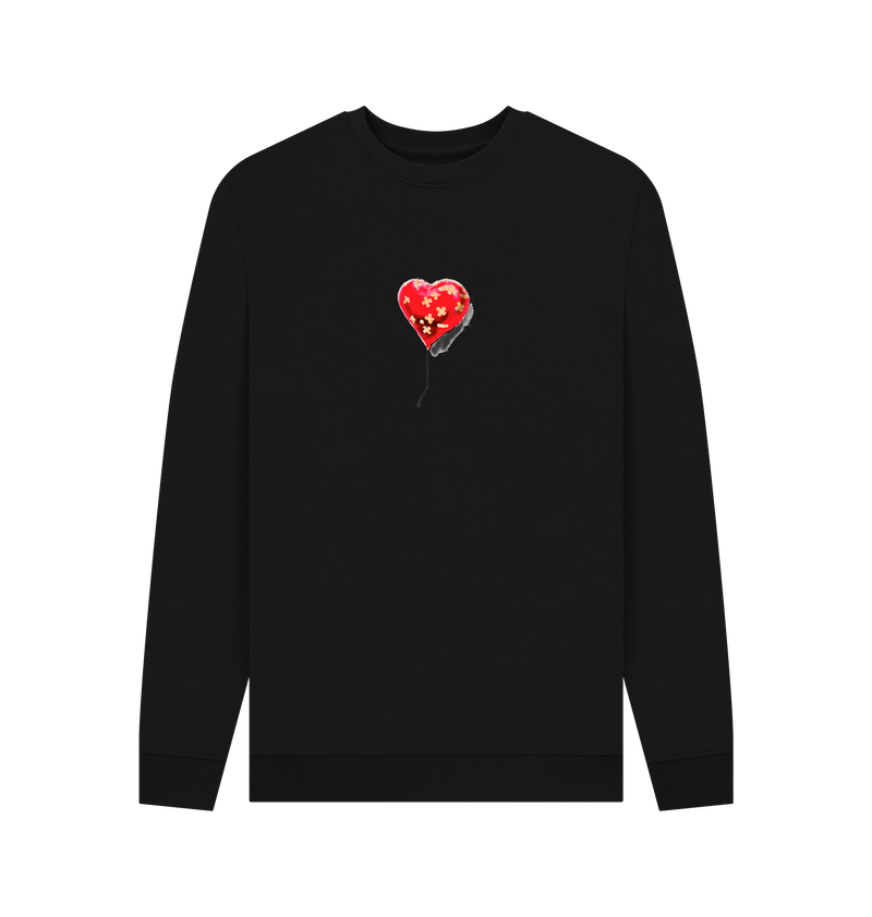 Black Printed Sweater Front