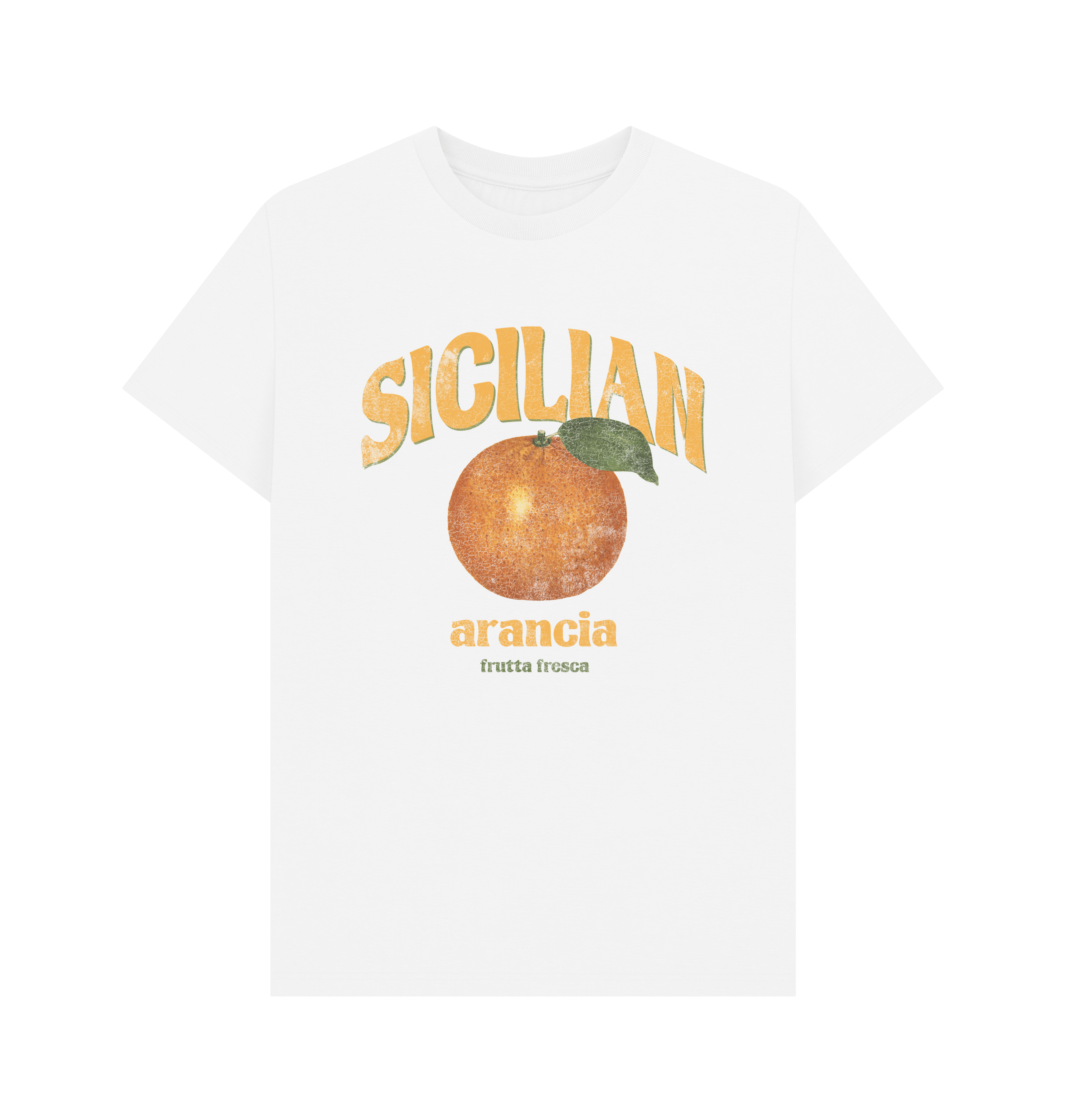 White Printed T-shirt Front