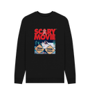 Black Printed Sweater Front