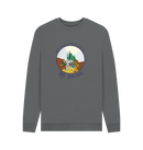 Slate Grey Printed Sweater Front