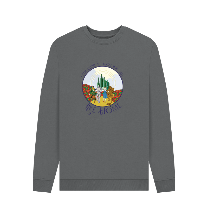 Slate Grey Printed Sweater Front