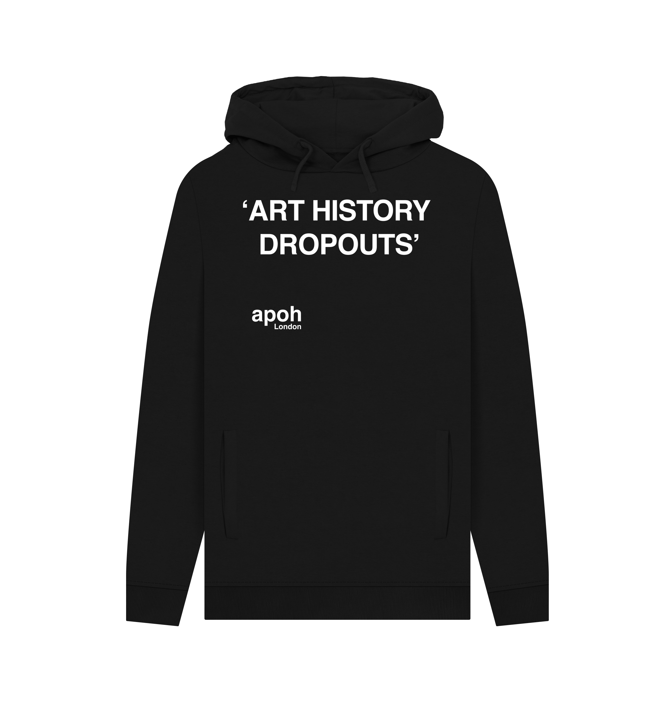 Black Printed Hoody Front