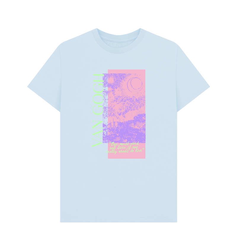 Sky Blue Printed T-shirt Front