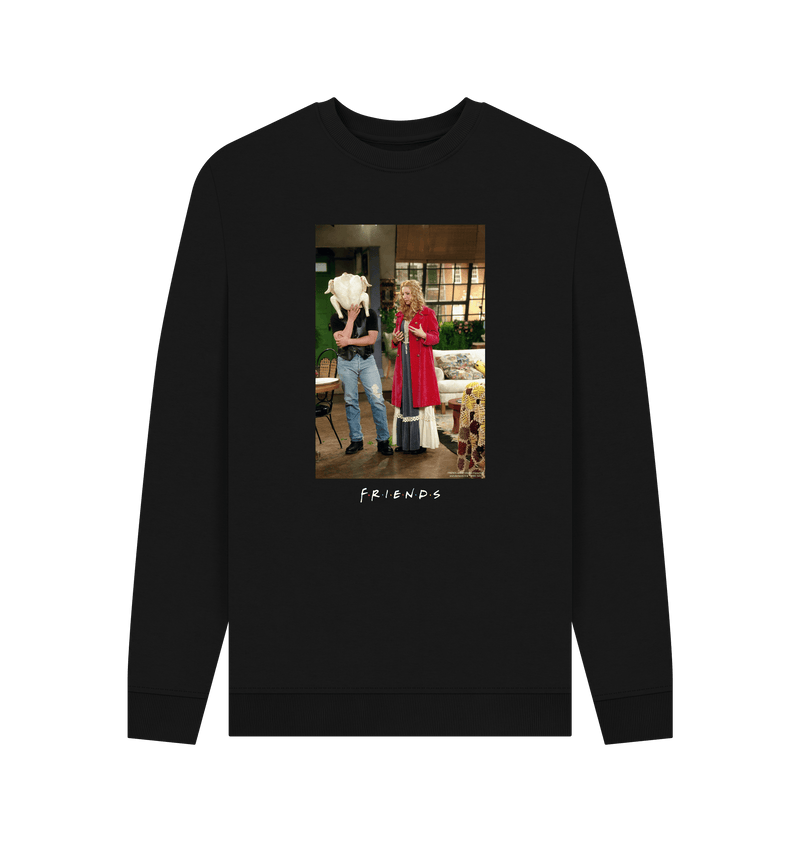 Black Printed Sweater Front