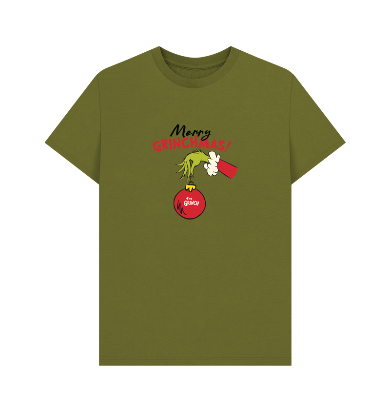 Moss Green Printed T-shirt Front