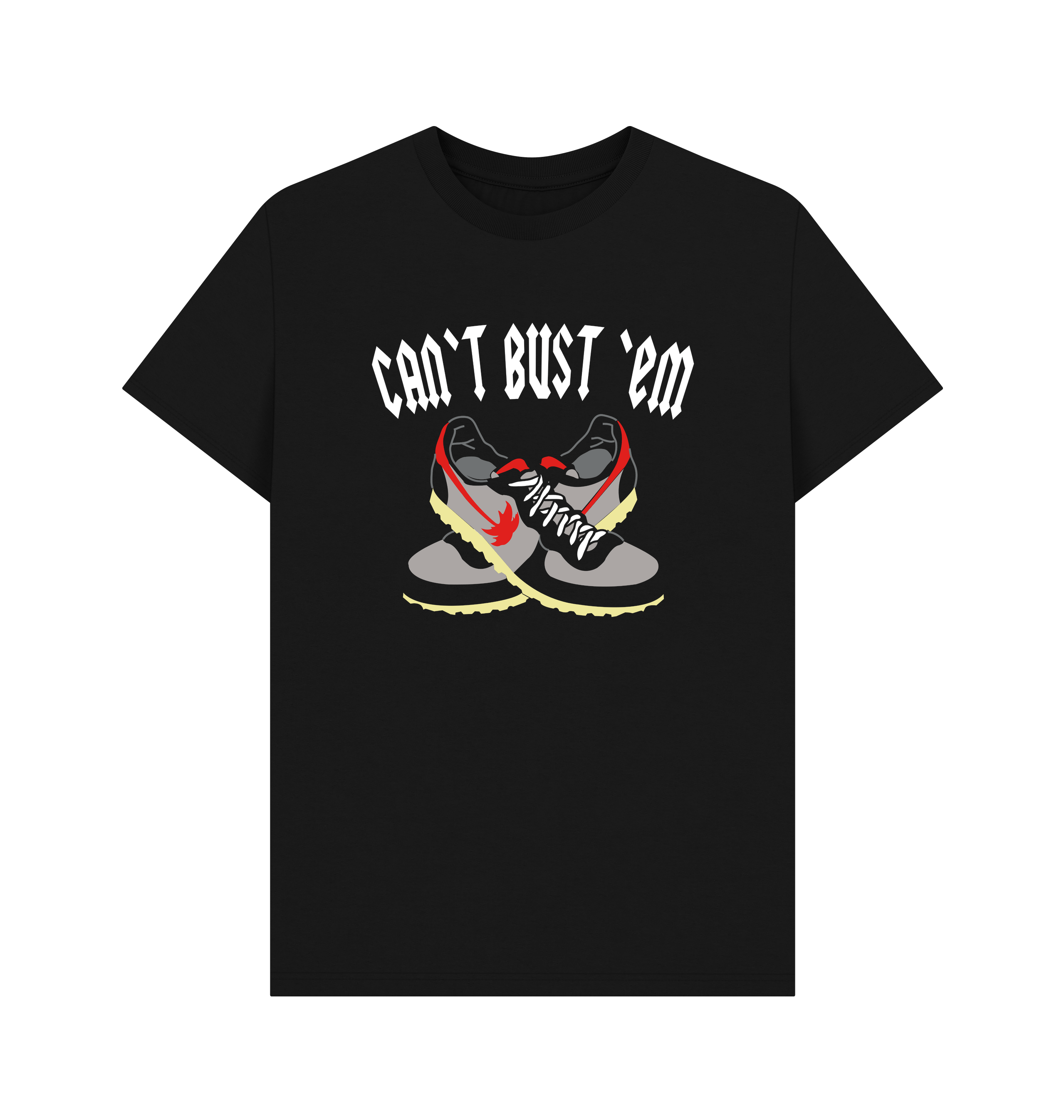 Black Printed T-shirt Front