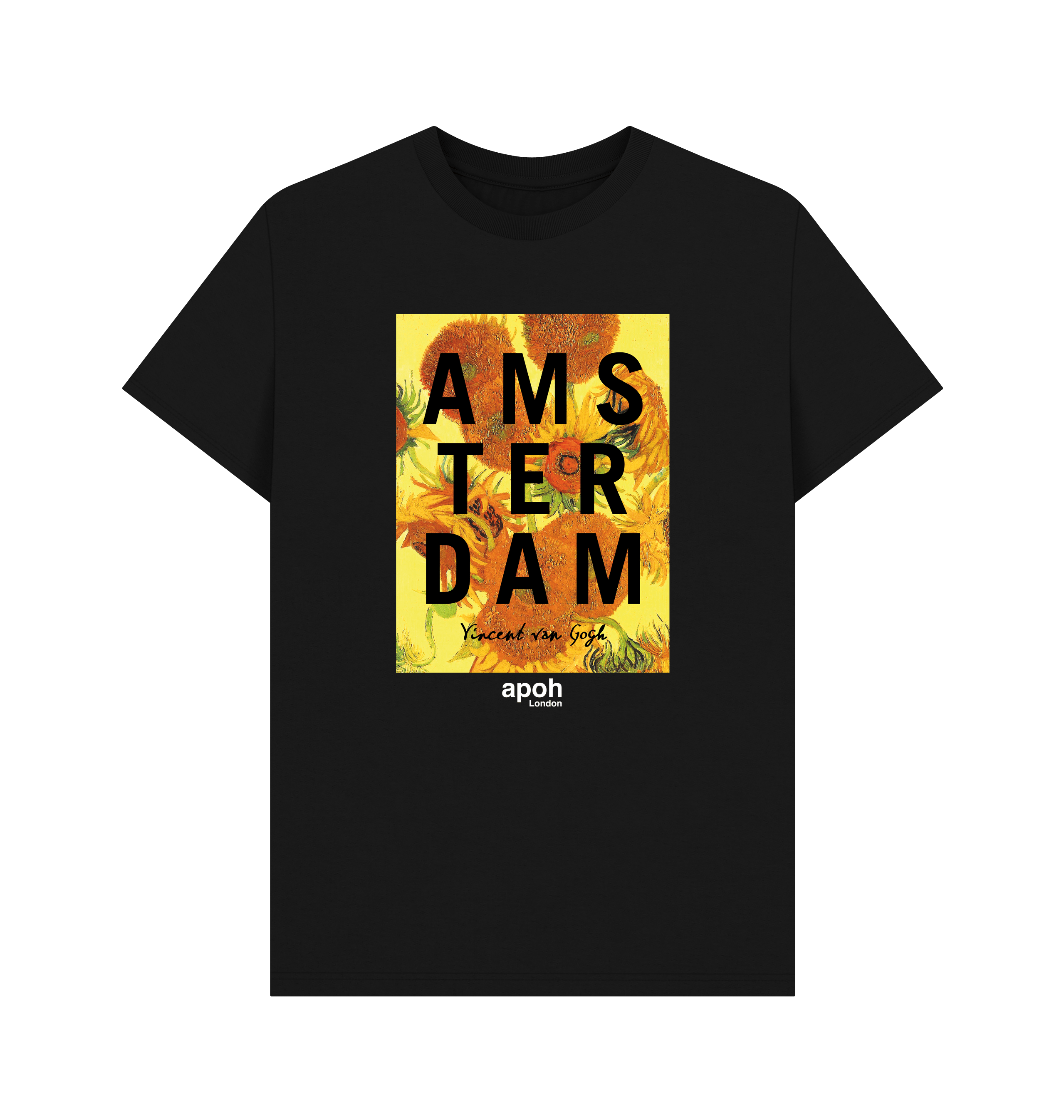 Black Printed T-shirt Front