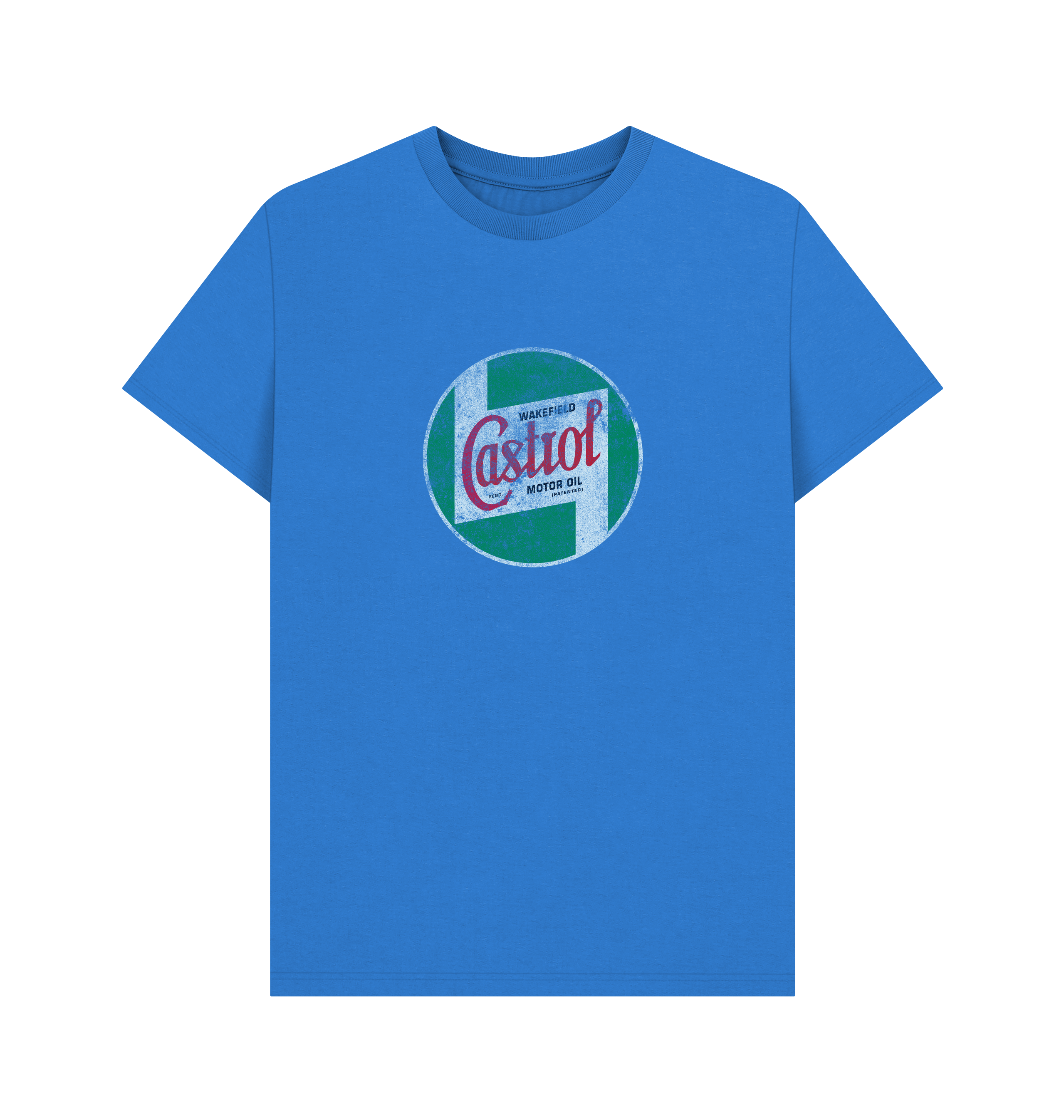 Bright Blue Printed T-shirt Front