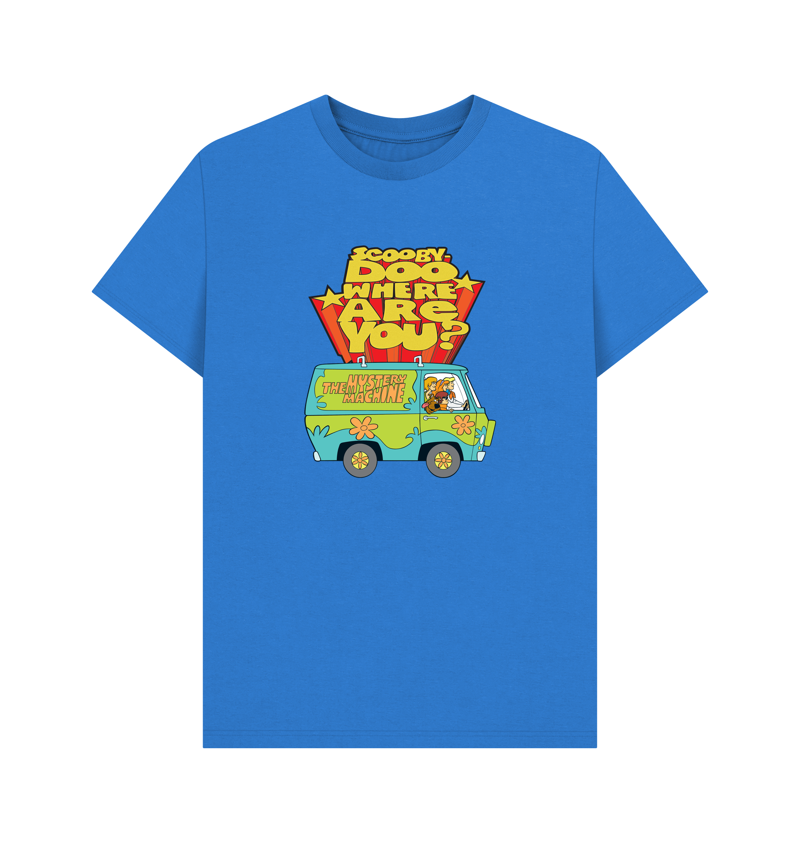 Bright Blue Printed T-shirt Front