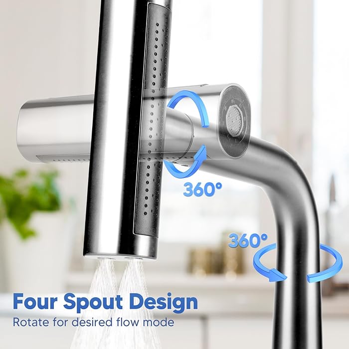 ECHVELCI Kitchen Tap with Pull Out Spray